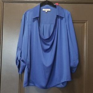 Current Affair Blue Dressy Blouse. Sz. M.
